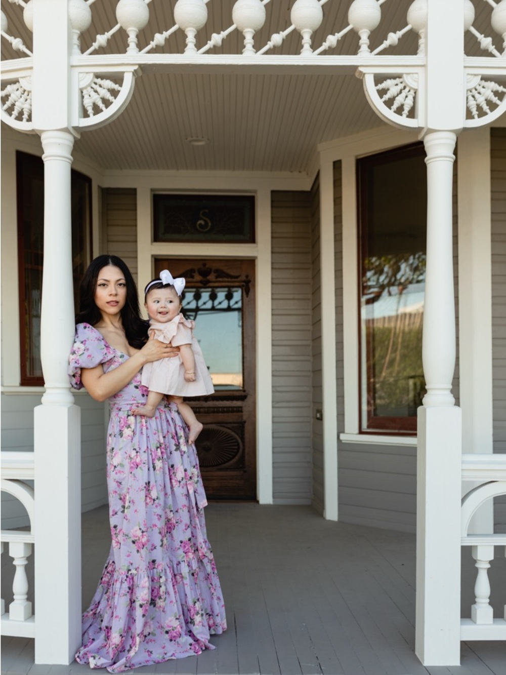 Chelsea & Violet Pink Floral Maxi Dress with Puff Sleeves